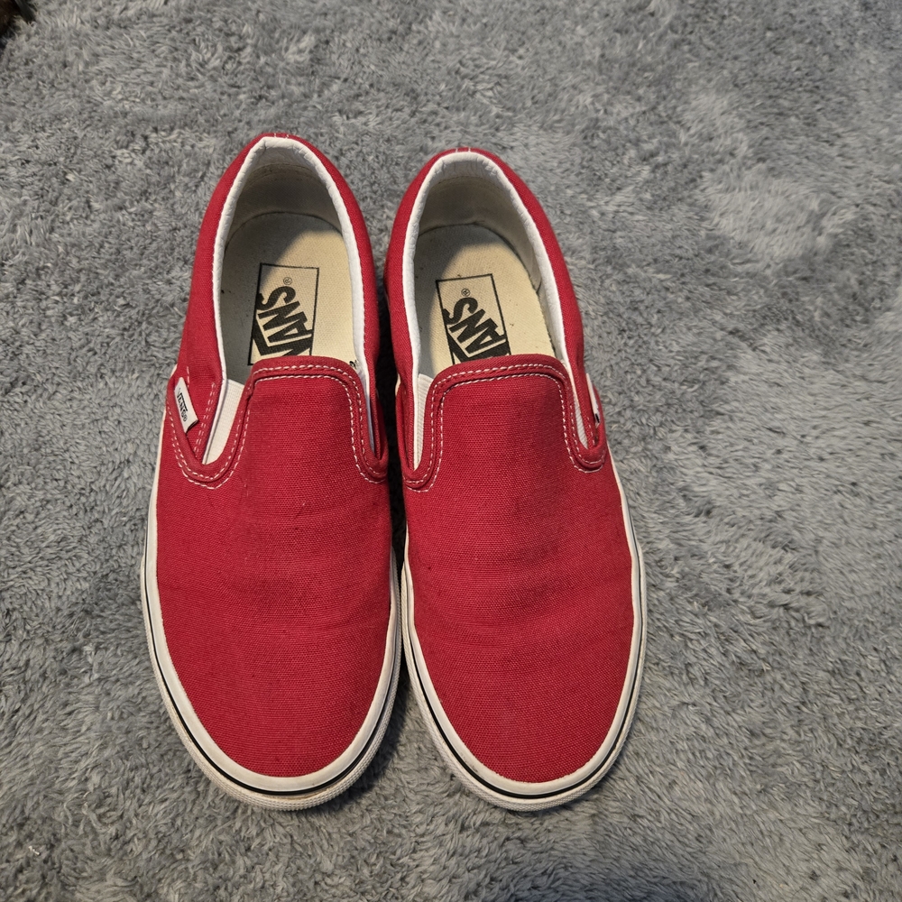 Vans Red Slip-On Sneakers
